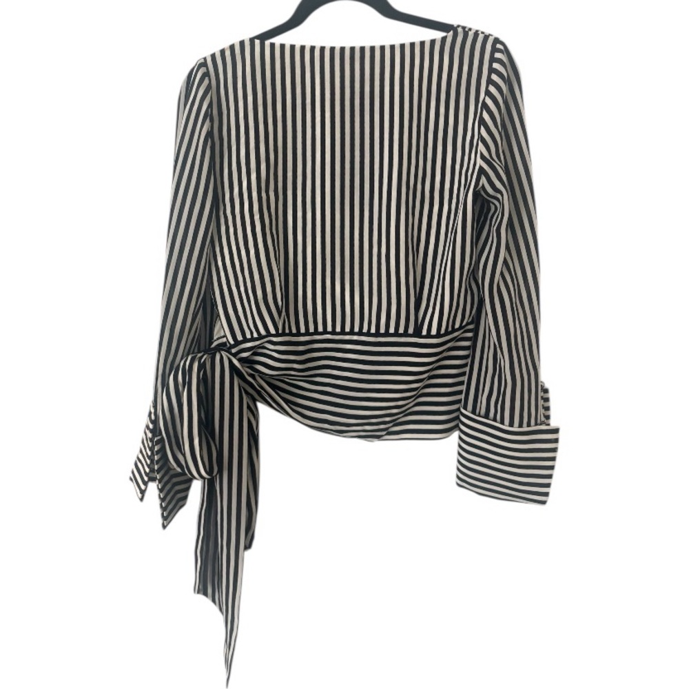 Alice + Olivia Striped Wrap Top - Picture 4 of 5